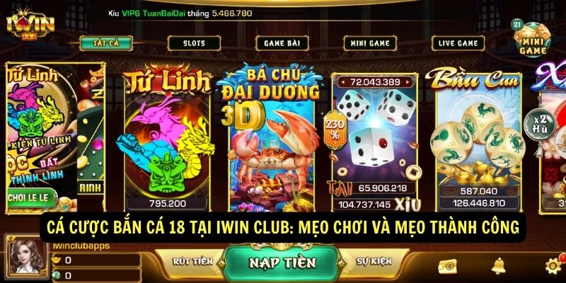Bắn cá 18 tại iWin Club Khi niềm vui được nhân đôi 2 Cá cược bắn cá 18 tại iWin Club: Mẹo chơi và mẹo thành công